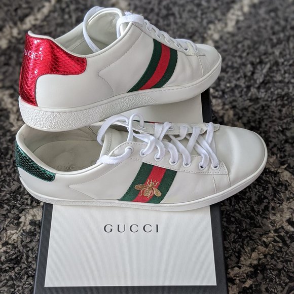 GUCCI Ace Embroidered Bee Sneakers 39 - Picture 1 of 8